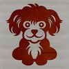 Poodle Silhouette SVG Clip Art A stylized illustration of a poodle sitting in a formal pose.