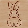 Hopping Friend Vector Illustration A stylized illustration of a rabbit sitting in a natural setting.