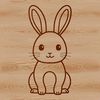 A digital illustration of a seated animal, designed as a versatile clip art image.