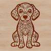 A portrait of a Weimaraner sitting on a background, featuring a vector illustration of the dog breed.