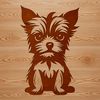 Sitting Dog Breed Vector Graphic Illustration of a sitting Yorkshire Terrier dog breed, suitable for vector design and commercial or personal use.