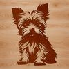 Free Vector Illustration of Yorkshire Terrier A vector illustration of a Yorkshire Terrier in a sitting position against a neutral background.