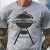 Illustrative graphic of a barbecue grill with utensils and food.