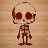 An SVG image featuring a complete skeletal outline, ideal for crafting and design projects.