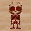 Beautiful Standing Skeleton Clip Art A detailed illustration of a standing human skeleton, suitable for vector art designs.
