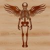 Free Skeleton Illustration A detailed illustration of a standing human skeleton, suitable for vector art and design projects.