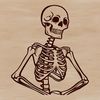 A detailed illustration of a human skeleton, suitable for vector art designs.