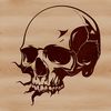 A detailed illustration of a skull, suitable as a vector graphic for tattoo design or stencil making.