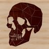Minimal Skull Graphic Design Element A graphic design element featuring a stylized skull in a minimalist style.