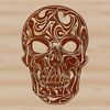 A high-resolution vector art design of a skull suitable for commercial or personal projects.