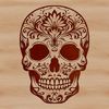 A detailed vector illustration of a skull, suitable for various design purposes including tattoo designs and craft projects.
