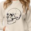Stylized Skull Illustration for Tattoo Designs and Decor A stylized illustration of a skull, suitable for tattoo designs or decorative purposes.