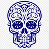 Beautiful Skull Vector Drawing In SVG For Free Download