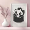 Wild Animal Skunk Graphics A detailed illustration of a wild skunk, suitable for vector art designs.