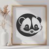 Forest Friend SVG Image A skunk standing on its hind legs in a forest setting.