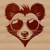 Cute Skunk Wearing Shades A cartoon skunk wearing trendy sunglasses on its face.