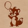 Free Skunk Vector Clip Art A digitally rendered illustration of a skunk standing upright on its hind legs.
