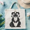 Free SVG Graphic of a Cute Skunk Design A graphic representation of a wild animal, a skunk, designed as scalable vector graphics (SVG).