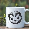Wild Skunk Illustration A digital illustration of a skunk, a wild animal known for its distinctive odor.