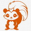 Wildlife Illustration - Skunk Vector Graphic A digital illustration of a wild animal, specifically a skunk, created in vector format.