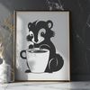 A detailed illustration of a wild skunk in profile, suitable for vector art and design projects.