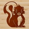 Skunk SVG Clip Art Design Illustrative vector art of a skunk in a wildlife setting.
