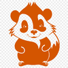 Free Vector Skunk Clip Art A digital illustration of a skunk in a wild animal setting.