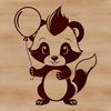 Free SVG Download - Beautiful Skunk Graphic A digital illustration of a wild animal, specifically a skunk, created as a vector graphic.