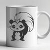 Wild Skunk SVG Vector Art Design An SVG vector image of a skunk, designed for various uses including commercial and personal projects.
