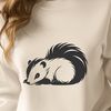Vector Skunk Design Image A vector illustration of a skunk in its natural habitat.