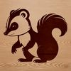 Illustration of a wild skunk in vector format.