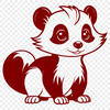 A wild skunk illustrated in simple vector lines.
