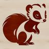 Simple Skunk Graphic Design A simple vector illustration of a skunk in its natural habitat.