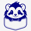 Wild Skunk Vector Art A skunk, a wild animal, is depicted in this vector art image.