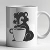 Wildlife Illustration - Skunk Design A detailed illustration of a wild skunk animal.