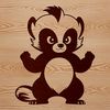 Cute Skunk Vector Graphic A vector illustration of a skunk in its natural habitat, suitable for graphic design and digital printing.