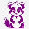 Cute Black and White Skunk Graphics A black and white skunk illustration in a simple design style.