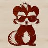 Cute Cartoon Skunk Wearing Sunglasses An illustration of a skunk wearing sunglasses in a playful pose.