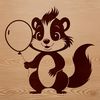 Skunk Vector Graphics Design A vector illustration of a common North American wild animal known as the skunk.