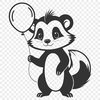Free Skunk Clip Art Graphics A skunk animal illustration created in vector art style.