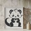 Adorable Skunk Vector Art A skunk animal illustration, suitable for vector designs and cut-out projects.