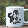Free Vector Skunk Image Download A skunk standing on its hind legs, with a small nose and bushy tail.