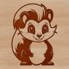 Simple Skunk SVG Graphic A simple illustration of a skunk in its natural habitat, suitable for printing or digital use.