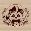 Cute Skunk Illustration in Vector Format A detailed digital drawing of a skunk, created in SVG format for use with various cutting machines and design software.
