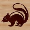Wild Skunk Graphic Illustration A graphic representation of a wild animal, specifically a skunk, created as a scalable SVG design.