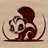Skunk Clip Art SVG File A detailed illustration of a skunk in profile, suitable for vector art and cutting machine designs.