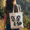 Detailed Skunk Vector Art A detailed illustration of a skunk, a wild animal known for its distinctive odor and black and white markings.