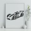 Detailed Car Graphics Racing Car Vector Design: A detailed illustration of a high-performance vehicle.