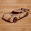 Racing car graphic designed as a scalable vector image.