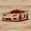 A detailed vector illustration of a racing car, ideal for design projects requiring precise graphics.